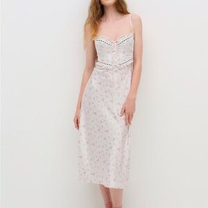 Women’s For Love And Lemons Sabrina Midi Slip Dress, Floral, Small